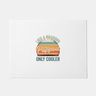 Pappou Like a Grandpa Only Cooler Vintage Shirt_1 Doormat