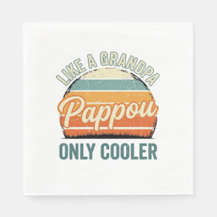 Pappou Like a Grandpa Only Cooler Vintage Shirt_1 Napkins