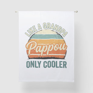 Pappou Like a Grandpa Only Cooler Vintage Shirt_1 Sheer Curtains