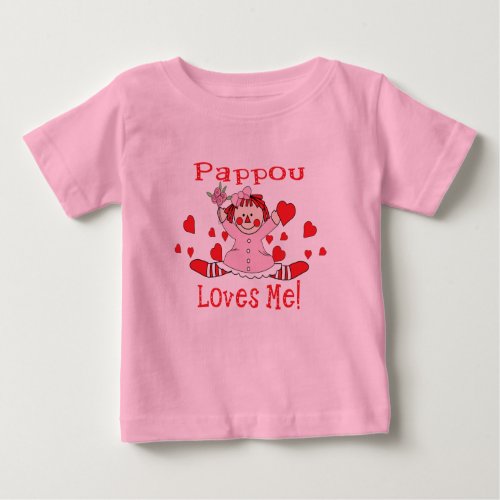 Pappou Loves me Rag Doll Baby T_Shirt