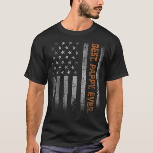 Pappy American Flag Fathers Day For Pappy From Dau T_Shirt