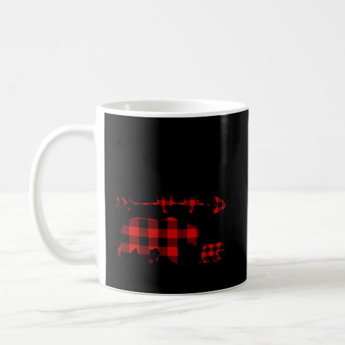 Pappy Bear Christmas Pajama Red Plaid Buffalo Fami Coffee Mug