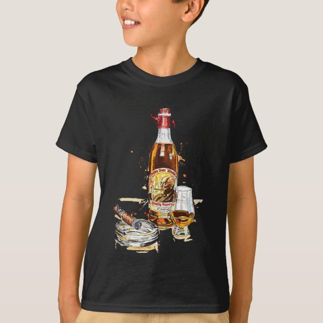 Pappy & Cigar Painting, Blantons, Buffalo Trace T-Shirt (Front)