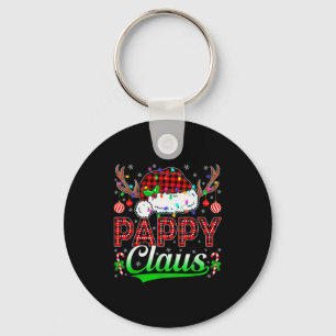 Pappy Claus Christmas Lights Matching Family Xmas Keychain