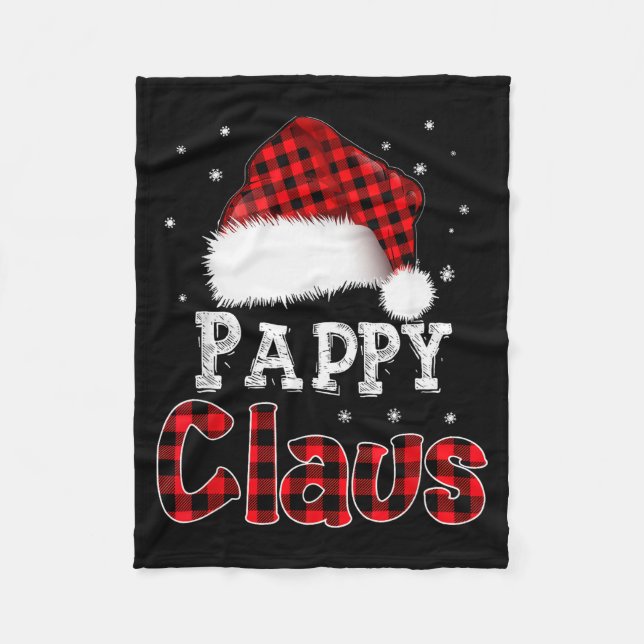 Pappy Claus Christmas Red Plaid Pajama Family Matc Fleece Blanket (Front)