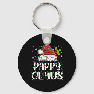 Pappy Claus Christmas Santa Hat Matching Family Xm Keychain