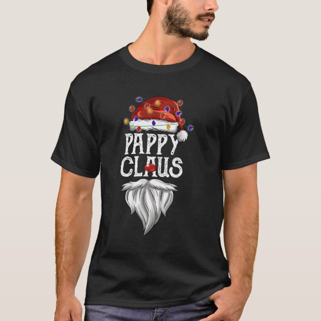 Pappy Claus Santa Light Best Pappy Ever T-Shirt (Front)