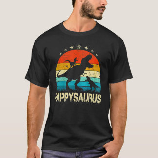 Pappy Dinosaur Pappysaurus 2 Two Kids Christmas Fa T-Shirt