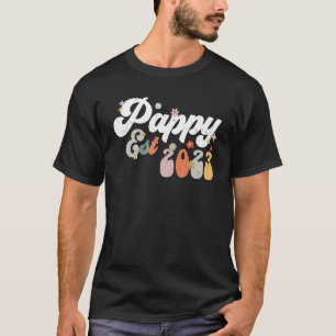   Pappy Est 2023 Retro Groovy   New Pappy T-Shirt