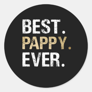 Pappy From Granddaughter Grandson Best Pappy Ever Classic Round Sticker