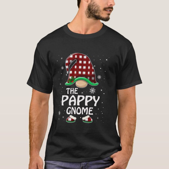 Pappy Gnome Buffalo Red Plaid Matching Family Chri T-Shirt (Front)