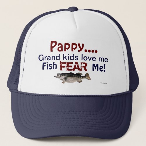 PappyGrand Kids Love Me Fish Fear Me Hat