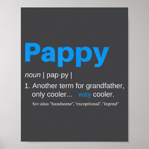 Pappy Grandpa Fathers Day Definition Birthday 