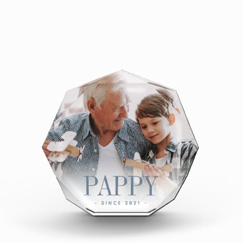 Pappy Grandpa Year Established Photo Block