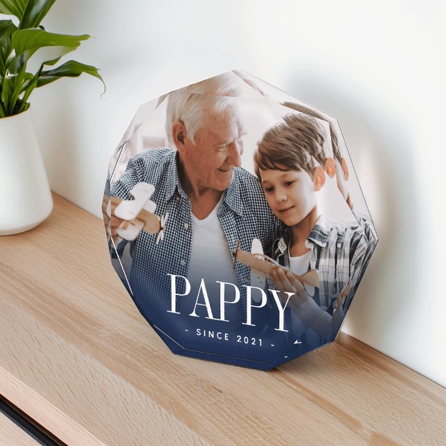 Pappy Grandpa Year Established Photo Block (Creator Uploaded)
