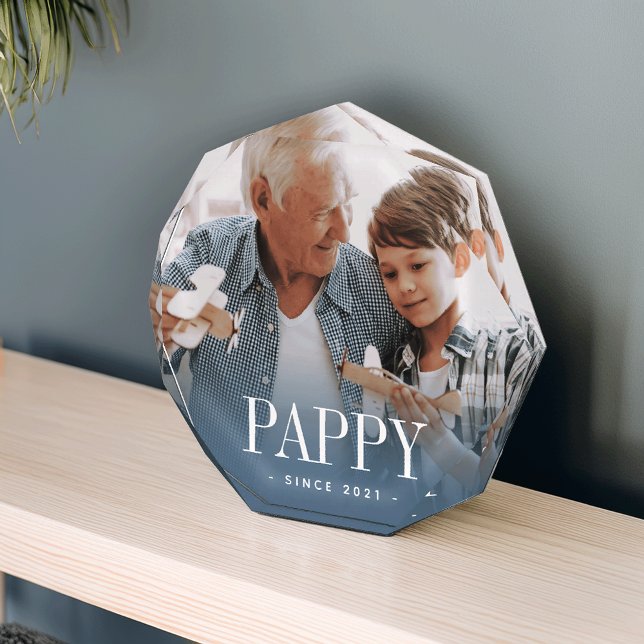 Pappy Grandpa Year Established Photo Block (Creator Uploaded)