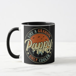 Pappy Like A Grandpa Only Cooler Vintage Retro Mug