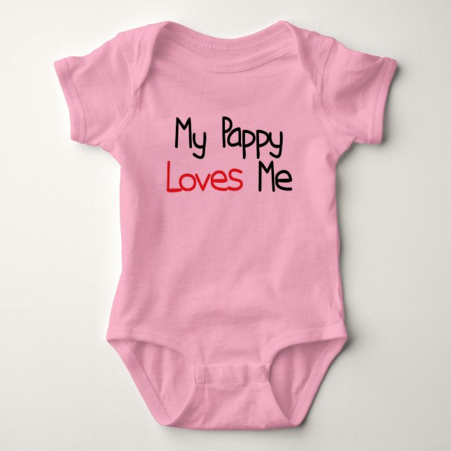 Pappy Loves Me Baby Bodysuit (Front)