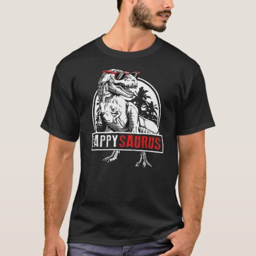 Pappy Saurus T Rex Dinosaur Pappy Saurus Fathers T_Shirt