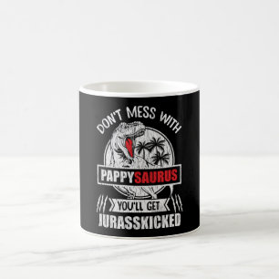 Pappysaurus Dinosaur Gift For Grandpa And Pappy Coffee Mug