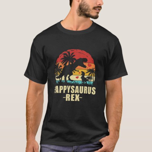 Pappysaurus T Rex Dinosaur Pappy Saurus Family Mat T_Shirt