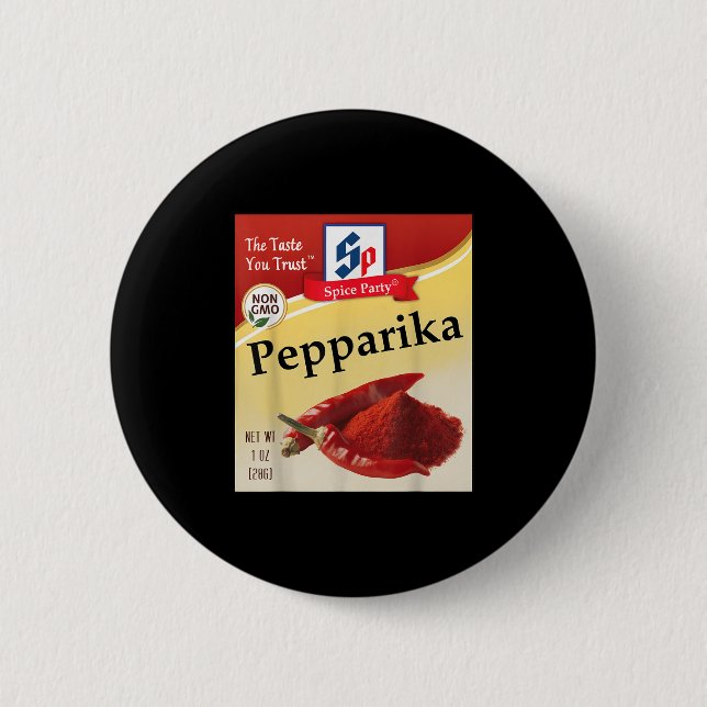 Paprika Condiment Costume Holiday Spice Group Cost Button (Front)