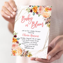 Paprika Floral Baby In Bloom Baby Shower