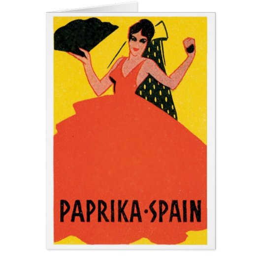 Paprika Spain VIntage Label Cards (Front)