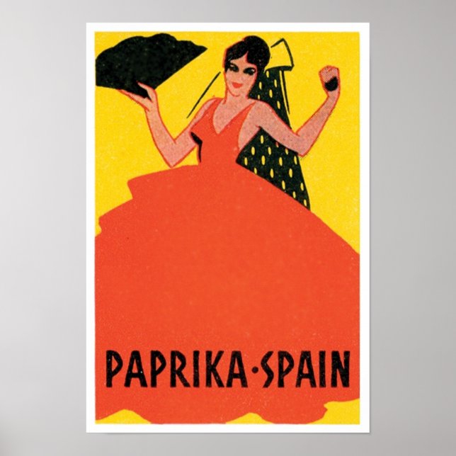 Paprika Spain VIntage Label Poster (Front)
