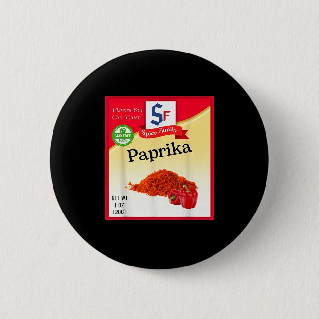 Paprika Spice Group Costume Family Matching Outfit Button (Front)