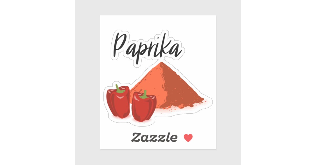 Paprika Spice Jar Sticker Zazzle