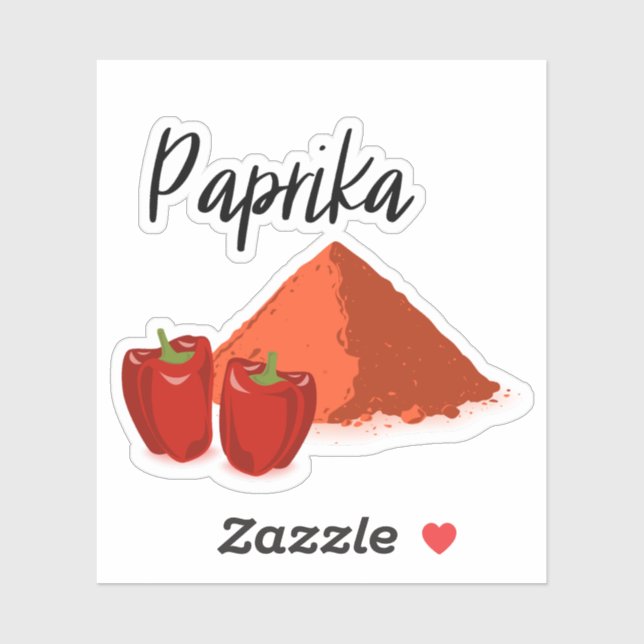 Paprika Spice Jar Sticker (Sheet)