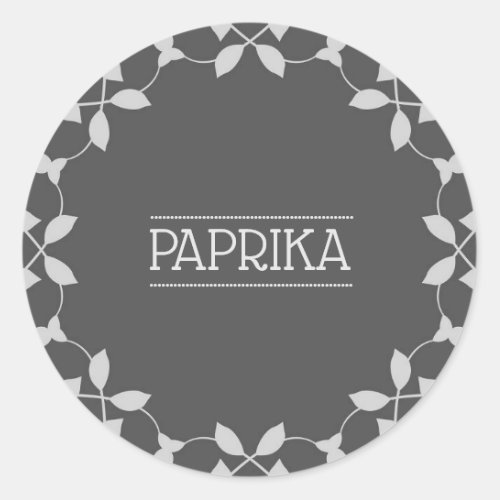 Paprika Spice Jar Sticker Labels