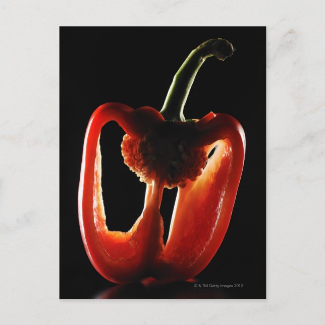 Paprika,Vegetable,Black background Postcard (Front)