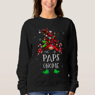 Paps Gnome Buffalo Plaid Matching Family Christmas Sweatshirt