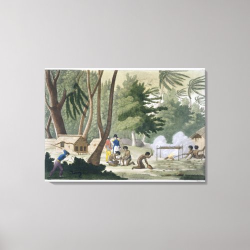 Papu tribe on the Isle of Rawak plate 20 from Le Canvas Print
