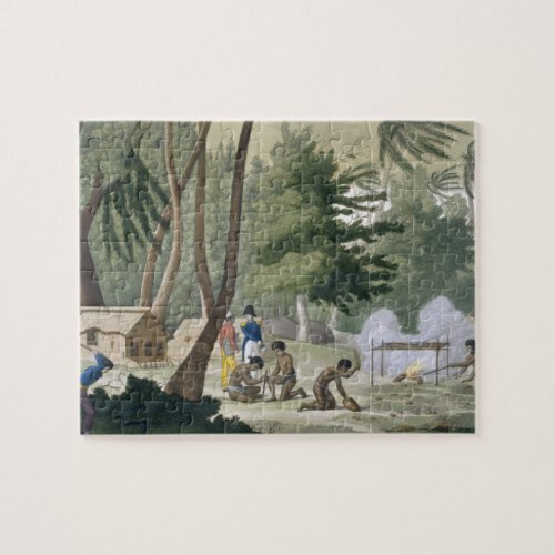 Papu tribe on the Isle of Rawak plate 20 from Le Jigsaw Puzzle