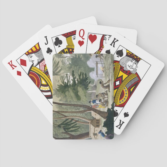 Papu tribe on the Isle of Rawak, plate 20 from 'Le Poker Cards (Back)