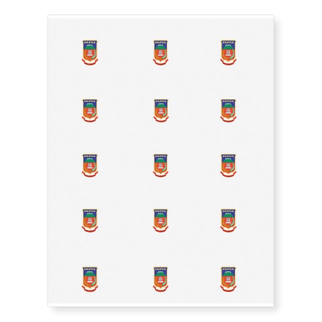 PAPUA FLAG TEMPORARY TATTOOS (Front)