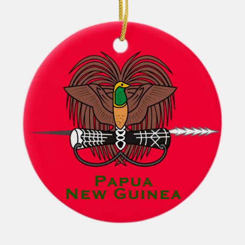 Papua New Guine Ceramic Christmas Ornament