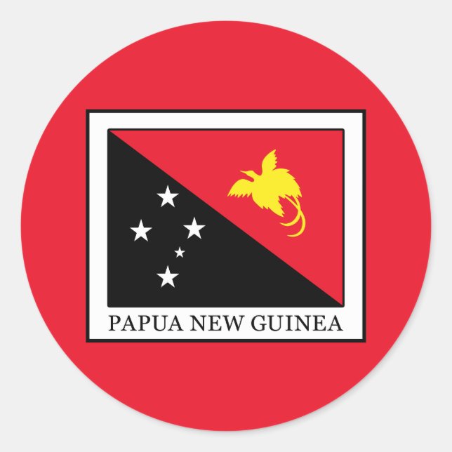 Papua New Guinea Classic Round Sticker (Front)