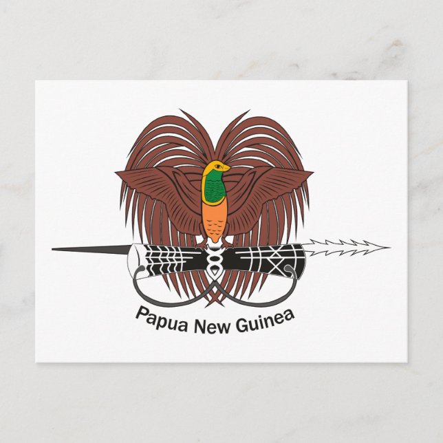 Papua New Guinea Coat of Arms Postcard (Front)