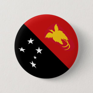 Papua New Guinea Fisheye Flag Button