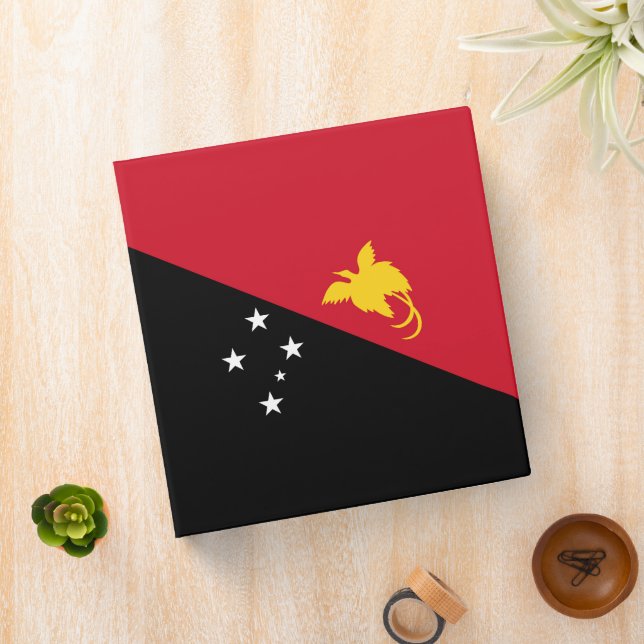 Papua New Guinea flag 3 Ring Binder (In Situ)