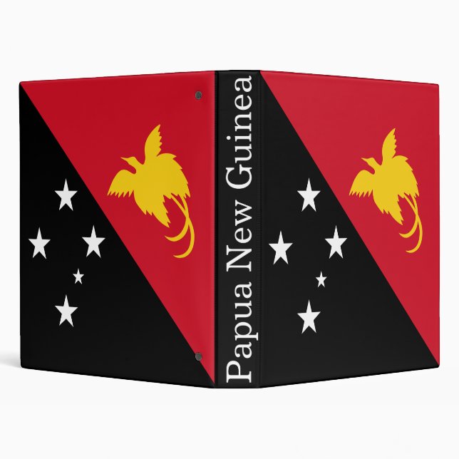 Papua New Guinea Flag 3 Ring Binder (Background)
