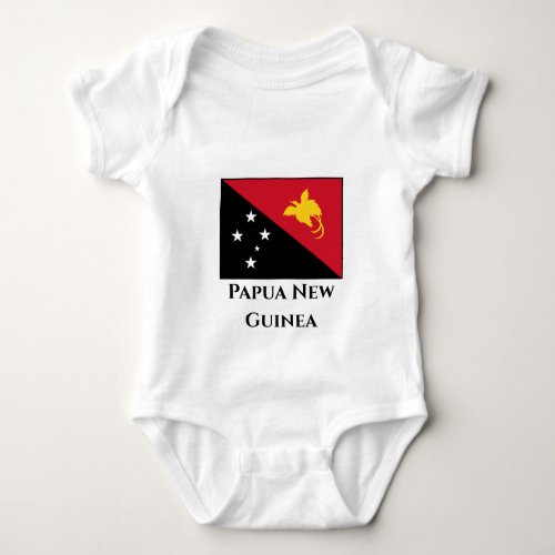 Papua New Guinea Flag Baby Bodysuit