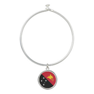 Papua New Guinea Flag Bangle Bracelet