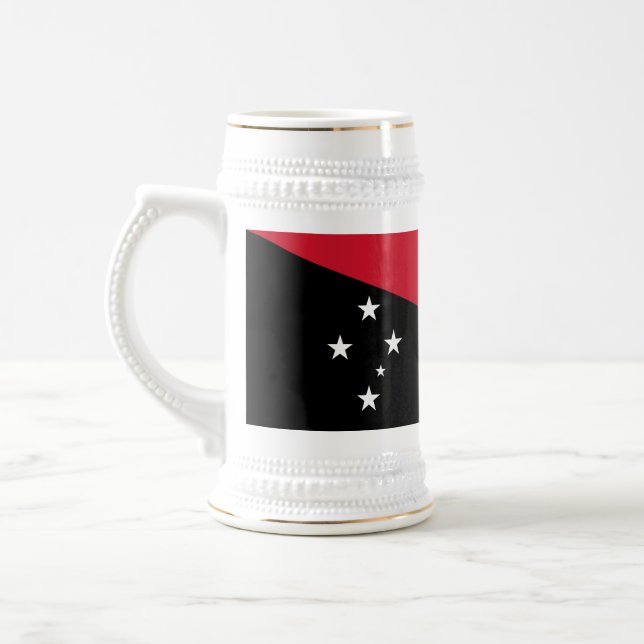 Papua New Guinea Flag Beer Stein (Left)