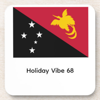 Papua New Guinea flag Beverage Coaster