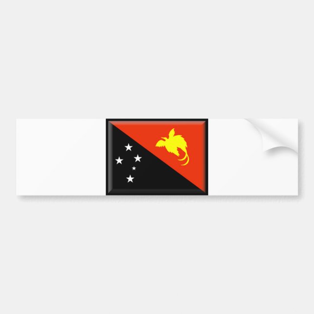 Papua New Guinea Flag Bumper Sticker (Front)